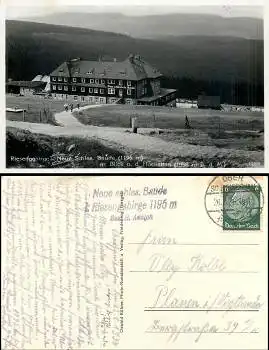 Neue Schlesische Baude Kreis Hirschberg Riesengebirge o 26.8.1936