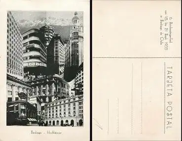 Santiago Anlaßkarte zum 6. Bundessängerfest 18.-21.9.1935 in Santiago de Chile