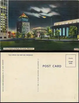 Missouri St. Louis Missouri Civic Center at Night  *ca. 1930