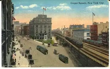 New York City Cooper Square  * ca. 1917
