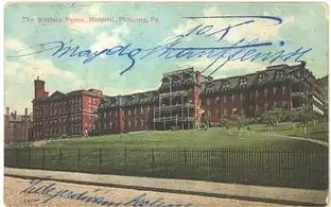 Pennsylvania Pittsburg, the Western Penna Hospital (Krankenhaus), o 1913