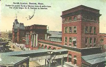 Massachusetts Boston North Station (Bahnhof) o 26.2.1909