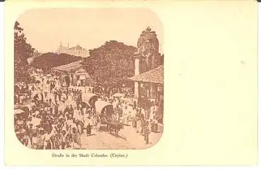 Ceylon Straße in Colombo * ca.1910