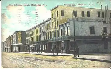 New York City Brooklyn Greenpoin The Edwards hotel manhatten Ave. gebr. 6.6.1912