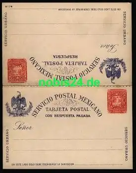 Mexico Ganzsache mit Antwortkarte *ca. 1890
