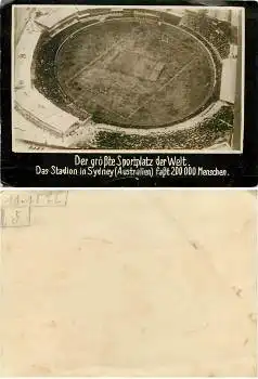 Sydney Rugby Stadion Pressefoto ca.1928 Echtfoto 157 x 115mm