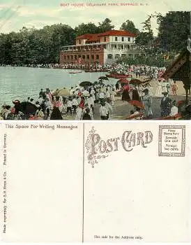 Buffalo N.Y: Boat Hous Delaware Park *ca.1910
