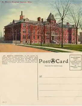Michigan Detroit St. Marys Hospital *ca.1910