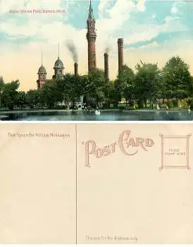 Michigan Detroit Water Works Park *ca.1910