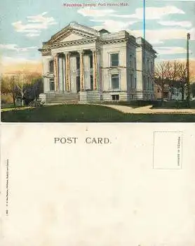 Michigan Port Huron Maccabee Glimmerkarte Temple *ca.1910