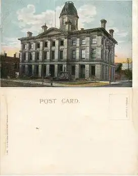 Michigan Port Huron Custom House and Post Office  Glimmerkarte *ca.1910