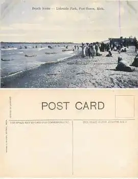Michigan Port Huron  Lakeside Park Glimmerkarte *ca.1910