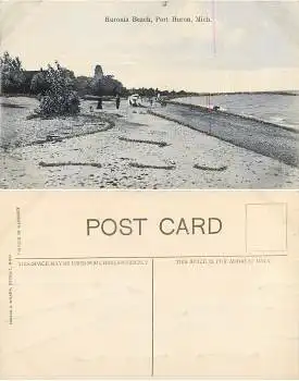 Michigan Port Huron Huronia Beach Glimmerkarte *ca.1910