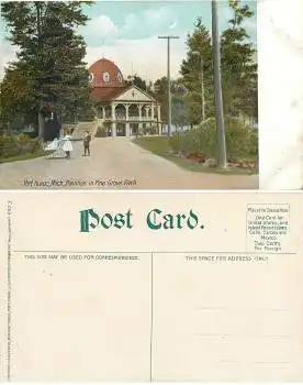 Michigan Port Huron Pavilion in Pine Grove Park *ca.1910