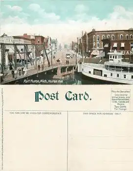 Michigan Port Huron Huron Ave. *ca.1910