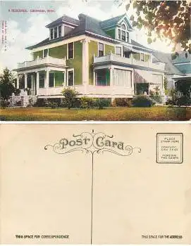 Michigan Escanaba A Residence *ca.1910