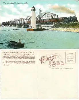 Michigan Soo The International Bridge Ligthhouse *ca.1910