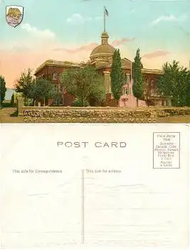 Santa Fe New Mexico Capitol Goldschnittpräge AK *ca.1910