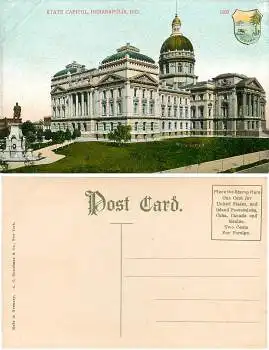 Indianapolis Indiana Capitol *ca.1910