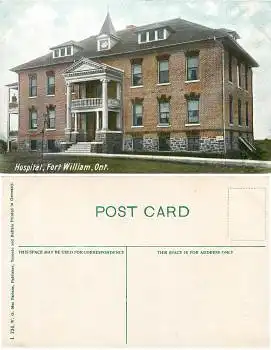 Fort William Ont. Hospital *ca.1910
