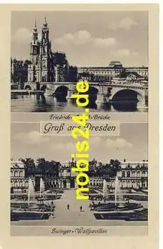 Dresden Zwinger Altstadtblick *ca.1950