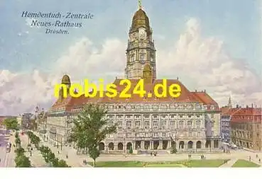 Dresden Neues Rathaus Künstlerkarte *ca.1910