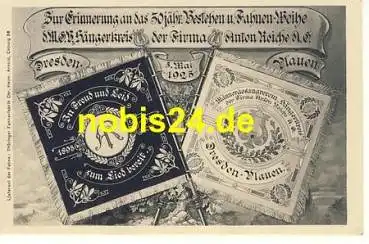 Dresden Plauen Fahnenweihe Sänger  ca.1925