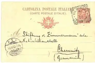 Italien Ganzsache o 8.8.1905