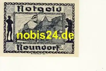39418 Neundorf Notgeld 25 Pfennige 1921