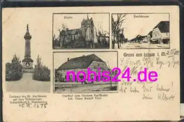 16833 Linum Gasthof Kirche Denkmal o 2.6.1908