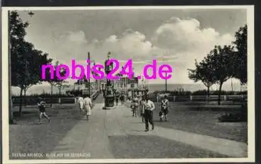 17419 Ahlbeck Seebrücke mit Uhr *ca.1930