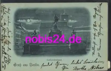 Berlin Mondscheinkarte Lutherdenkmal o 1899