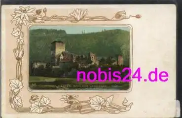 36110 Langenau Schloss Hessen Prägekarte *ca.1900