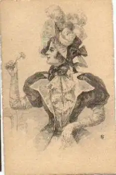 Frau mit Nelke * ca. 1900