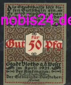 32602 Vlotho Notgeld 50 Pfennige
