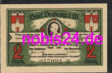33014 Bad Driburg Notgeld 2. Mark 1921