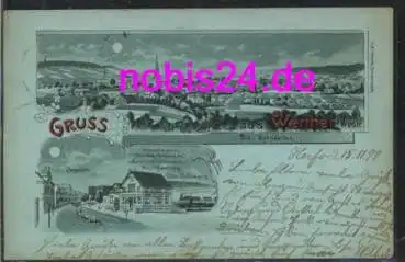 33824 Werther Westfalen Mondschein Litho o 1899