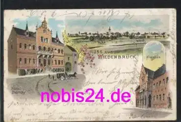 33378 Wiedenbrück Litho Hotel Bernay o 27.12.1898