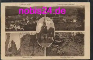 34298 Helsa Kirche Kuranstalt Brunnen o 27.1.1927