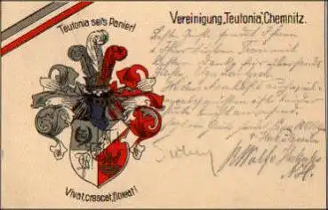 Chemnitz Studentica Teutonia sei panier o 29.01.1914