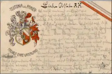 Chemnitz Studentica Teutonia sei panier o 18.12.1911