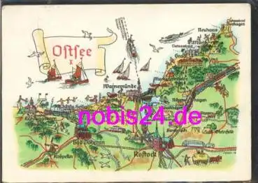 18200 Ostsee und Umgebung Karte o 7.7.1973