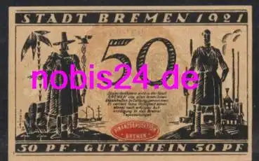Bremen Notgeld 50 Pfennige 1921