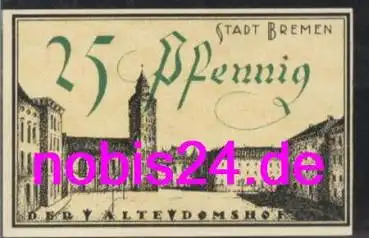 Bremen Notgeld 25 Pfennige 1921