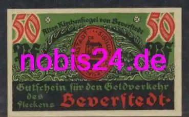 27616 Beverstedt Notgeld 50 Pfennige 1922