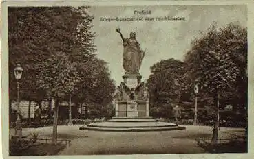 47798 Crefeld, Krieger-Denkmal auf dem Friedrichsplatz, gebr. 11.5.1930