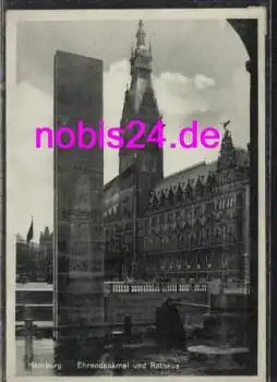 Hamburg Ehrenmal und Rathaus o 12.3.1934