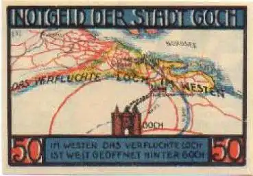 47574 Goch, Städtenotgeld, Wert, 50 Pfennige, Nr. 1, 1921