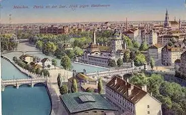München Isar gegen Haidhausen o 13.6.1918