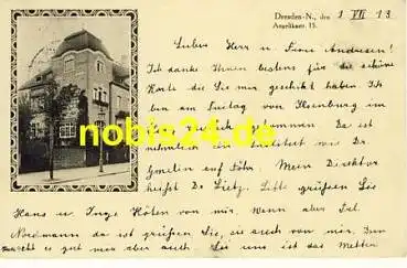 Dresden Neustadt Angelikastrasse 15 o 9.7.1913